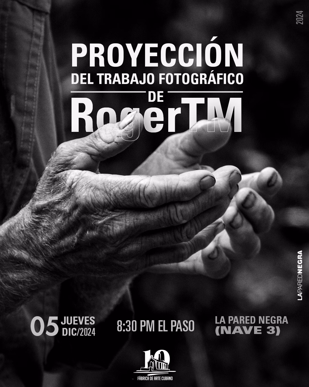 Proyección del trabajo fotográfico de RogerTM